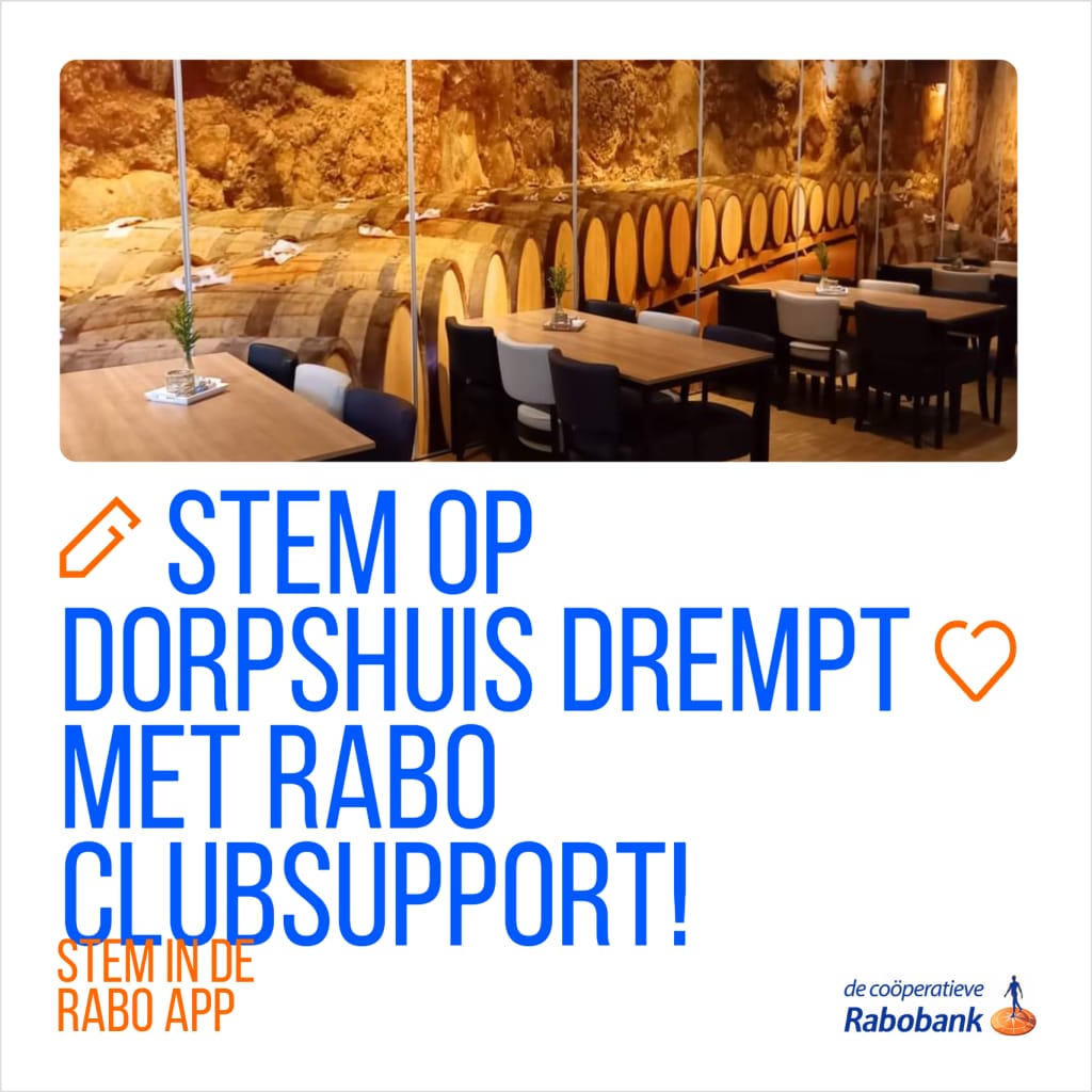 Je bekijkt nu Stem op Dorpshuis Drempt met Rabo ClubSupport