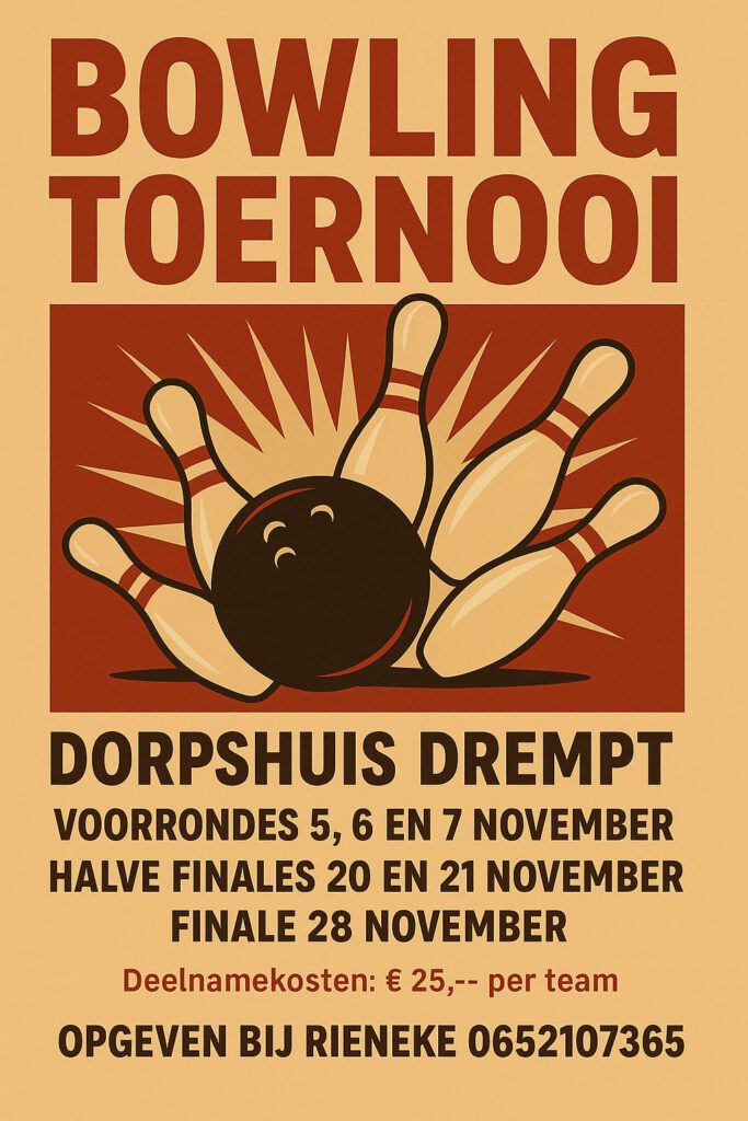 Lees meer over het artikel Nu aanmelden voor het najaars-bowlingtoernooi