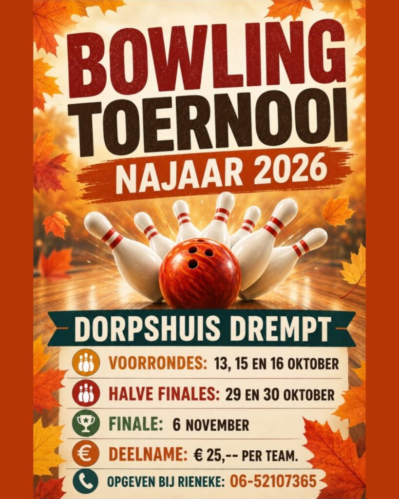 Lees meer over het artikel Schrijf je nú in voor het Bowling Toernooi Najaar 2026